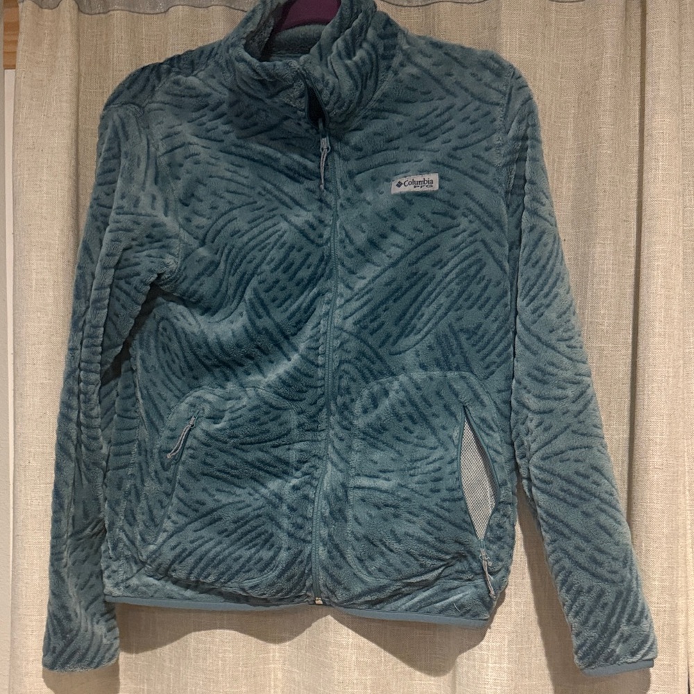 Columbia Women's Teal Textured Teddy Jacket